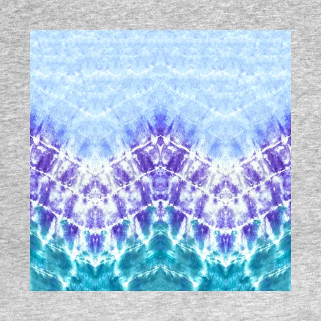 Blue and Purple Zig-Zag Tie-Dye by Carolina Díaz